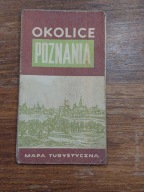 STARA MAPA TURYSTYCZNA OKOLICE POZNANIA