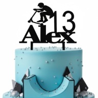 topper na tort dekoracja urodziny personalizacja SKATE!!!