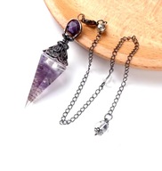 WAHADEŁKO AMETYST MIEDŹ - 7 CZAKR MEDYTACJA WAHADŁO RADIESTEZYJNE PREZENT