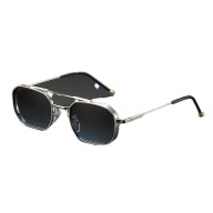 Okulary Vintage z Kwadratową Ramką i Podwójnym Mostkiem – Old Money