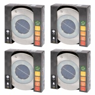 4x Lampa ziemna Solar Ø 12 cm led zewnętrzna oczko ogrodowa reflektor