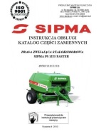 SIPMA PS 1223 Faster - instrukcja obsługi, katalog części prasy (2013-15)
