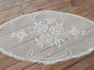 PRACA RĘCZNA SZYDEŁKO ZJAWISKOWA SECESYJNA SERWETA OBRUSIK WSTAWKA 50x100