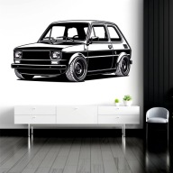Naklejka na ścianę Fiat 126p maluch 91cm