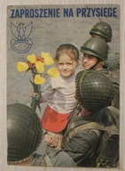 ZAPROSZENIE NA PRZYSIĘGĘ - Żołnierze, Wojskowi z małą dziewczynką na rękach