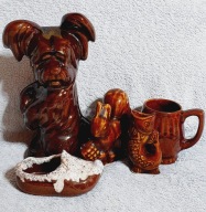 ZESTAW GLINIANE ZWIERZAKI PRL.