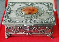 POSREBRZANA SZKATUŁKA - A.STĘPKOWSKI PLATER