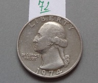 1/4 DOLARA - QUARTER DOLLAR z 1974 roku