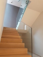 Balustrada szklana wewnętrzna samonośna na wymiar