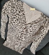 Śliczny_Krótki Sweterek_w Panterkę_Używany_36/ S_Okazja