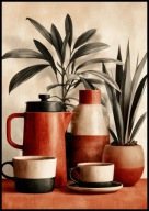 A2 PLAKAT DO KUCHNI JADALNI RESTAURACJI STYL RUSTYKALNY NACZYNIA KUCHENNE