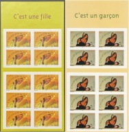 Francja 2004 Znaczki Zesz 3778-9 ** pozdrowienia dzieci pszczoły motyle