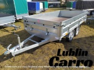 Przyczepa dwuosiowa wym 300x150x37 DMC 750kg spawana platforma CARRO Delta
