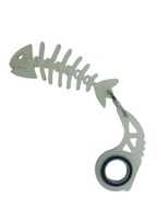 KEYSPINNER + KEYRAMBIT biały z brokatem świecący w ciemnosci na zielono