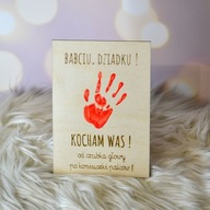 LAURKA Dzień Babci i Dziadka z odbiciem rączki Miejsce na Odcisk Rysunek