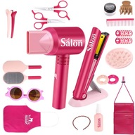 ZESTAW FRYZJERSKI DLA DZIECI MAŁY FRYZJER SUSZARKA GRZEBIENIE PROSTOWNICA