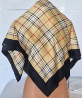 Włoska chustka apaszka w kratkę 87x89