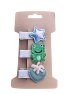 Mini spinki do włosów dla niemowląt dziewczynek handmade 3 szt.