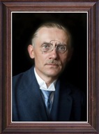 Obraz Antoni Wilk portret w drewnianej ramie ze szkłem