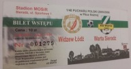 bilet WARTA Sieradz - WIDZEW Łódź 2005