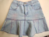 Piękna spódniczka jeansowa cyrkonie bawełna 122 cm