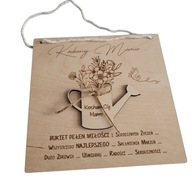Drewniana TABLICZKA Obraz do powieszenia KARTKA na URODZINY dla Mamy Babci