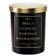 ŚWIECZKA O ZAPACHU ZŁOŻONEGO WYPOWIEDZENIA DLA KOLEGI Z PRACY CZARNE SZKŁO