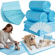 CHŁONNE PODKŁADY HIGIENICZNE MATY DLA PSA KOTA DO SIKANIA 90x60 100SZT