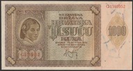 Chorwacja 1000 kuna 1941 - G.159 - stan bankowy UNC -