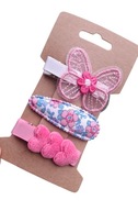 Spinki do włosów zestaw motylek serduszka 3 szt.