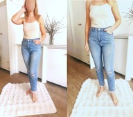 Spodnie jeansy niebieskie proste wysoka talia Tally Wejil r.38 M