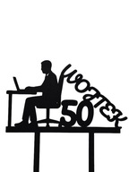 topper na tort dekoracja urodziny personalizacja BIURO KOMPUTER!!!