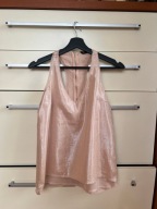 36 S 34 XS Zara dusty pink metalik boho top bokserka