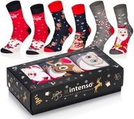 SKARPETY ŚWIĄTECZNE skarpetki INTENSO 3PAK NA PREZENT NR6 ZESTAW PREMIUM