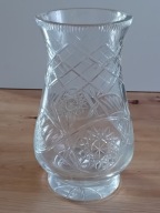 DUŻY WAZON KRYSZTAŁOWY PRL , 27,5 cm