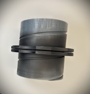 Złącze rurowe fi 100 mm z magnetycznym mocowaniem – druk 3D