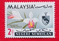 MALEZJA NEGRI SEMBILAN 1965 storczyki czyste**