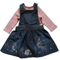 EARLY DAYS * C&A komplet ogrodniczka i body zwierzątka 68 cm