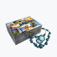 Drewniana szkatułka dla podróżnika - rękodzieło