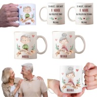 PREZENT NA DZIEŃ BABCI I DZIADKA NIESPODZIANKA DLA DZIADKÓW ZESTAW KUBKÓW