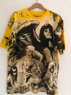 Ecko Unltd t-shirt M żółty graffiti streetwear bawełna