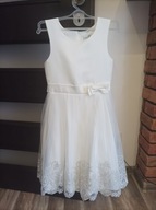 Sukienka komunijna przebranie cekiny + rajstopy 134