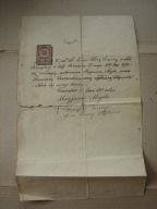 Rozwadów / Stalowa Wola - stary dokument z 1904 r / znaczek skarbowy