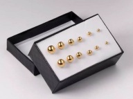 stal chirurgiczna 6 par kolczyki kulki