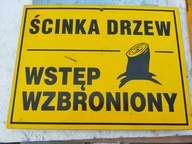 tablica informacyjna malowana ostrzegawcza