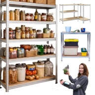 REGAŁ MAGAZYNOWY OCYNK 150X75X30 WCISKANY METALOWY 900KG UDŻWIG DO SPIŻARNI