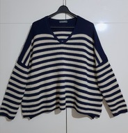 Sweter Pudełkowy W Pasy Primark |R. XL