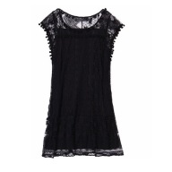 SUKIENKA Koronkowa Hippie BOHO Czarna r. 50 5XL