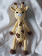 Zyrafa maskotka - handmade szydelko