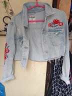 Kurtka jeans krótka oversize